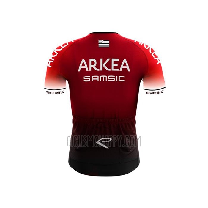 Arkea Samsic Cycling Jersey Bib Short 2020 Short Sleeve Red Black